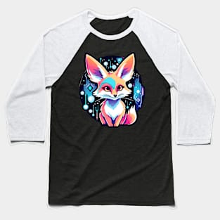 Fennec Fox Illustration Baseball T-Shirt